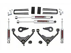 Rough Country 3-Inch Bolt-On Upper Control Arm Suspension Lift Kit with Premium N3 Shocks for FT RPO Code (07-10 Sierra 2500 HD)