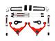 Rough Country 3-Inch Bolt-On Upper Control Arm Suspension Lift Kit with V2 Monotube Shocks for FT RPO Codes; Red (07-10 Sierra 2500 HD)