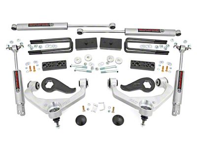 Rough Country 3-Inch Suspension Lift Kit with Premium N3 Shocks (20-25 Sierra 2500 HD w/ Factory Overload Springs & w/o MagneRide)