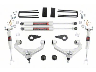 Rough Country 3.50-Inch Bolt-On Suspension Lift Kit with M1 Monotube Shocks (11-19 Sierra 2500 HD w/o Factory Overload Springs, Excluding MagneRide)