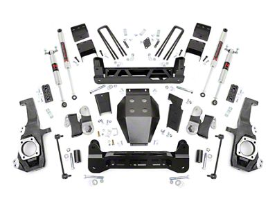 Rough Country Suspension 5-Inch NTD Suspension Lift Kit with M1 Monotube Shocks (20-26 4WD Sierra 2500 HD w/ Factory Overload Springs, Excluding AT4X)