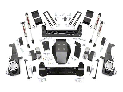 Rough Country Suspension 5-Inch NTD Suspension Lift Kit with V2 Monotube Shocks (20-26 4WD Sierra 2500 HD w/ Factory Overload Springs, Excluding AT4X)