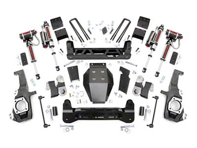 Rough Country Suspension 5-Inch NTD Suspension Lift Kit with Vertex Reservoir Shocks (20-26 4WD Sierra 2500 HD w/ Factory Overload Springs, Excluding AT4X)