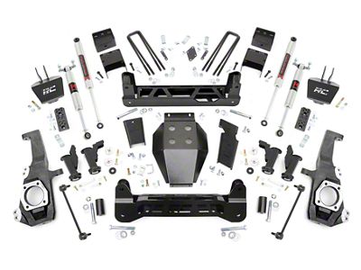Rough Country Suspension 5-Inch Torsion Drop Suspension Lift Kit with M1 Monotube Shocks (20-26 4WD Sierra 2500 HD w/ Factory Overload Springs, Excluding AT4X)