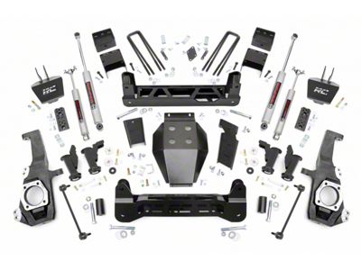 Rough Country 5-Inch Torsion Drop Suspension Lift Kit with Premium N3 Shocks (20-25 4WD Sierra 2500 HD, Excluding AT4X & Denali)
