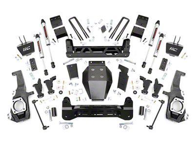 Rough Country Suspension 5-Inch Torsion Drop Suspension Lift Kit with V2 Monotube Shocks (20-26 4WD Sierra 2500 HD w/ Factory Overload Springs, Excluding AT4X)