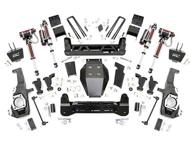 Rough Country Suspension 5-Inch Torsion Drop Suspension Lift Kit with Vertex Reservoir Shocks (20-26 4WD Sierra 2500 HD w/ Factory Overload Springs, Excluding AT4X)