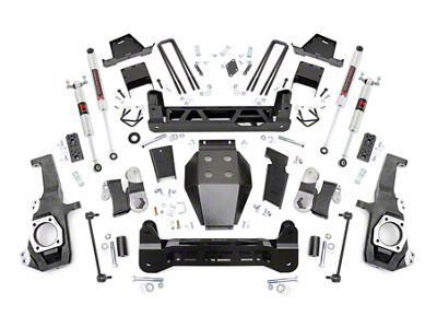 Rough Country Suspension 7-Inch NTD Suspension Lift Kit with M1 Monotube Shocks (20-26 4WD Sierra 2500 HD w/ Factory Overload Springs, Excluding AT4X)