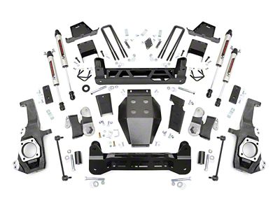 Rough Country 7-Inch NTD Suspension Lift Kit with V2 Monotube Shocks (20-24 Sierra 2500 HD, Excluding Denali)