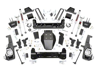 Rough Country Suspension 7-Inch Torsion Drop Suspension Lift Kit with M1 Monotube Shocks (20-26 4WD Sierra 2500 HD w/ Factory Overload Springs, Excluding AT4X)