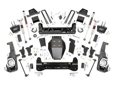 Rough Country 7-Inch Torsion Drop Suspension Lift Kit with M1 Monotube Shocks (20-24 4WD Sierra 2500 HD, Excluding Denali)