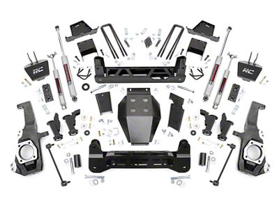 Rough Country Suspension 7-Inch Torsion Drop Suspension Lift Kit with Premium N3 Shocks (20-26 4WD Sierra 2500 HD w/ Factory Overload Springs, Excluding AT4X)