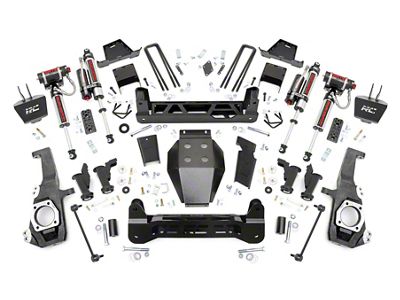 Rough Country 7-Inch Torsion Drop Suspension Lift Kit with Vertex Reservoir (20-24 4WD Sierra 2500 HD, Excluding Denali)