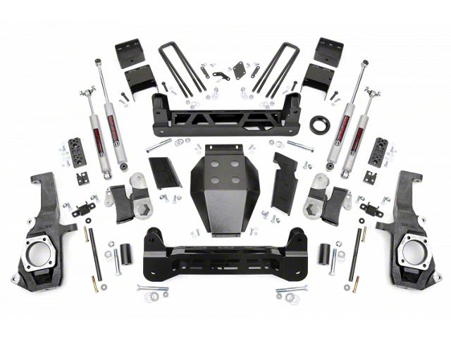 Rough Country 7.50-Inch NTD Suspension Lift Kit with M1 Monotube Shocks (11-19 Sierra 2500 HD, Excluding Denali)