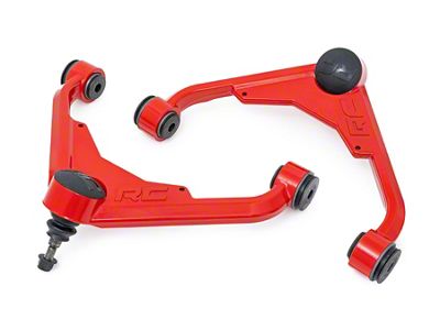 Rough Country Forged Upper Control Arms for 3-Inch Lift; Red (07-10 4WD Sierra 2500 HD)