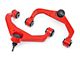 Rough Country Forged Upper Control Arms for 3.50-Inch Lift; Red (11-19 Sierra 2500 HD)