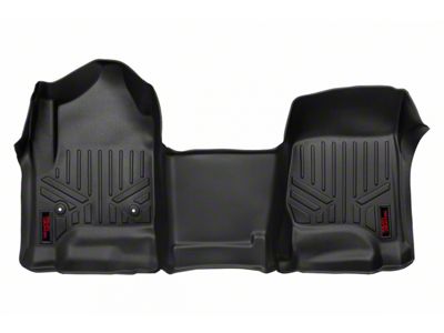 Rough Country Heavy Duty Front Floor Mats; Black (15-19 Sierra 2500 HD)