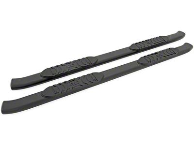 Rough Country Oval Nerf Side Step Bars; Black (20-24 Sierra 2500 HD Crew Cab)