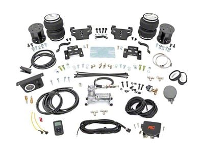 Rough Country Rear Air Spring Kit with OnBoard Air Compressor and Wireless Remote for 0 to 6-Inch Lift; 11-1/4 to 12-1/4-Inch Range (07-10 Sierra 2500 HD)