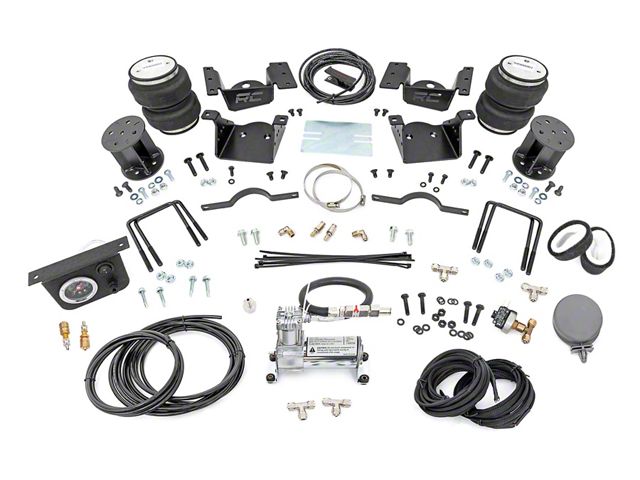 Rough Country Rear Air Spring Kit with Onboard Air Compressor for 0 to 7.50-Inch Lift; 10-1/4 to 11-1/4-Inch Range (11-19 Sierra 2500 HD)