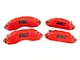 Rough Country Brake Caliper Covers; Red; Front and Rear (11-19 Sierra 2500 HD)