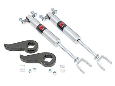 Rough Country 1.50 to 2-Inch Leveling Torsion Bar Keys with M1 Monotube Shocks (20-25 4WD Sierra 3500 HD w/o MagneRide)