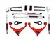 Rough Country 3-Inch Bolt-On Upper Control Arm Suspension Lift Kit with Premium N3 Shocks for FT RPO Code; Red (07-10 Sierra 3500 HD SRW)