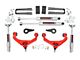 Rough Country 3.50-Inch Bolt-On Suspension Lift Kit with Premium N3 Shocks; Red (11-19 Sierra 3500 HD SRW w/o Factory Overload Springs & MagneRide)