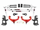 Rough Country 3.50-Inch Knuckle Suspension Lift Kit with M1 Monotube Shocks; Red (11-19 Sierra 3500 HD SRW w/o Factory Overload Springs & MagneRide)