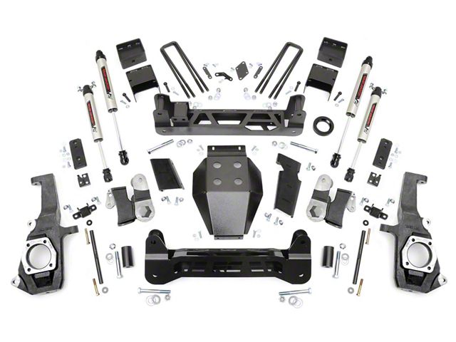 Rough Country 5-Inch NTD Suspension Lift Kit with V2 Monotube Shocks (11-19 Sierra 3500 HD SRW, Excluding Denali)