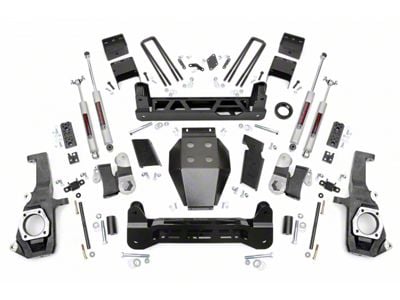 Rough Country 7.50-Inch NTD Suspension Lift Kit with M1 Monotube Shocks (11-19 Sierra 3500 HD SRW, Excluding Denali)