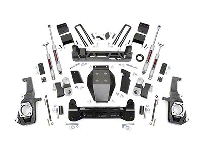 Rough Country 7.50-Inch NTD Suspension Lift Kit with Premium N3 Shocks (11-19 Sierra 3500 HD SRW, Excluding Denali)