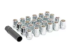 Rough Country Chrome Open End Style Lug Nut Kit; M14 x 1.5; Set of 24 (01-25 Sierra 3500 HD)