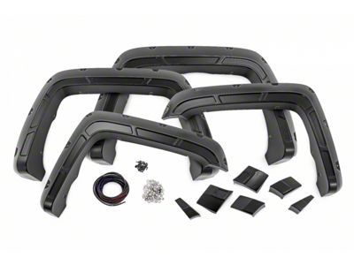 Rough Country Defender Fender Flares; Black (15-19 Sierra 3500 HD SRW)