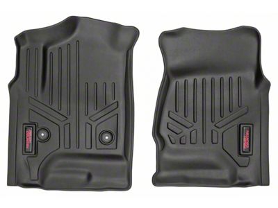 Rough Country Heavy Duty Front Floor Mats; Black (15-19 Sierra 3500 HD)