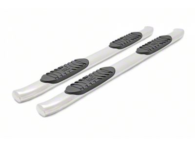 Rough Country Oval Nerf Side Step Bars; Stainless Steel (07-19 Sierra 3500 HD Crew Cab)