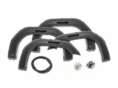 Rough Country Pocket Fender Flares; Silver Ice Metallic (20-25 Sierra 3500 HD SRW)