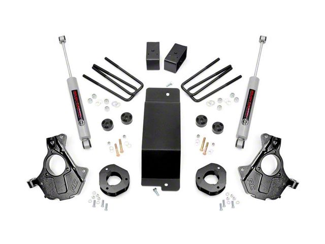Rough Country 3.50-Inch Knuckle Suspension Lift Kit with Performance N2.0 Struts (14-18 4WD Silverado 1500 w/ Cast Steel Control Arms)