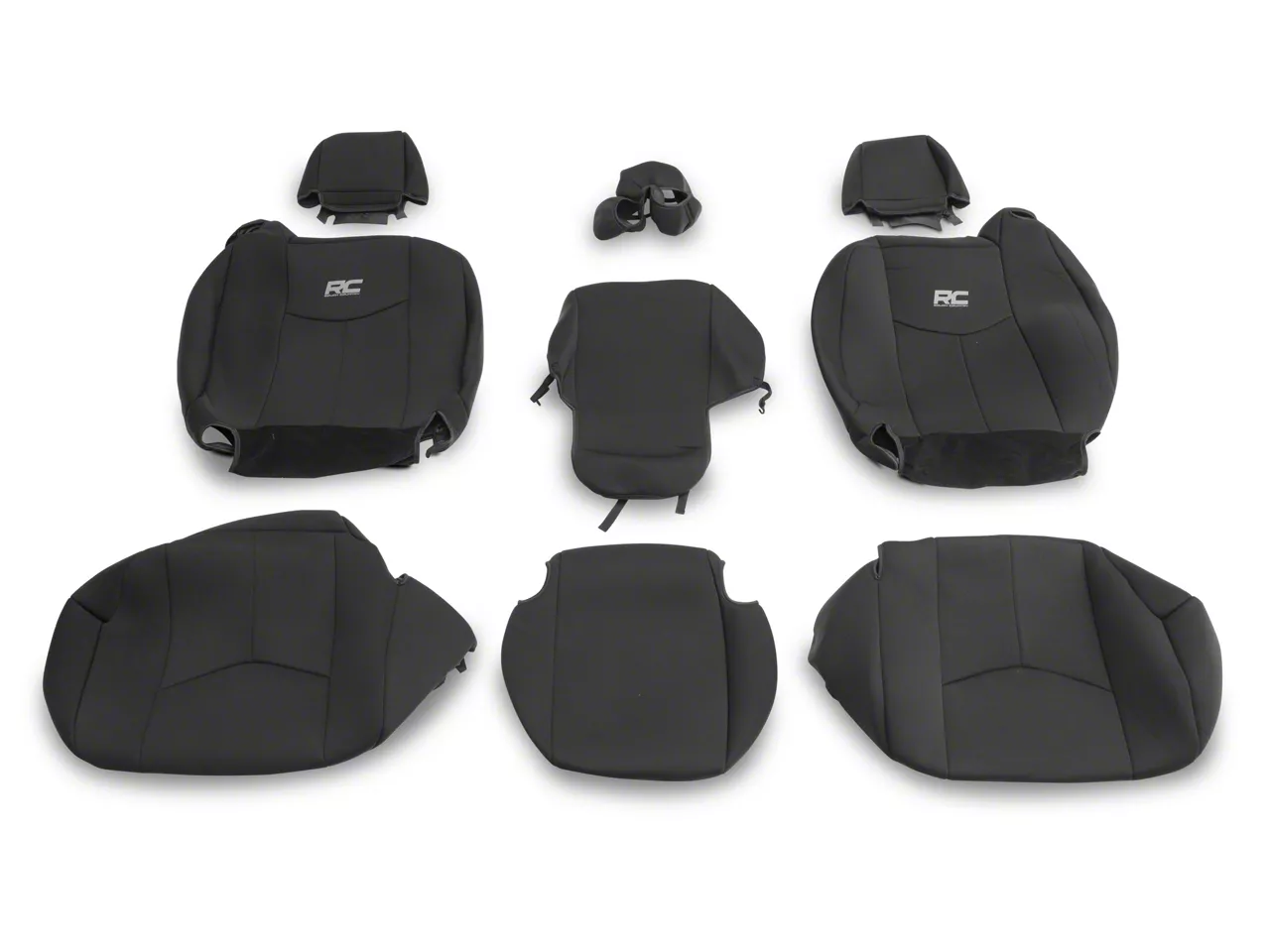 Rough Country Silverado Neoprene Front Seat Covers - Black Rough Country Silverado Neoprene Front Seat Covers - Black