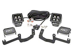 Rough Country Suspension Black Series Amber DRL LED Ditch Light Kit; Spot Beam (19-25 Silverado 1500)
