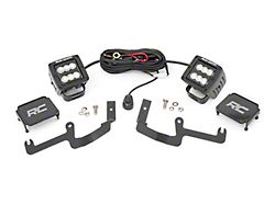 Rough Country Suspension Black Series LED Ditch Light Kit; Flood Beam (19-25 Silverado 1500)