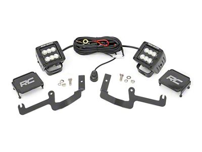 Rough Country Black Series LED Ditch Light Kit; Flood Beam (19-25 Silverado 1500)