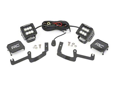 Rough Country Black Series LED Ditch Light Kit; Flood Beam (19-24 Silverado 1500)