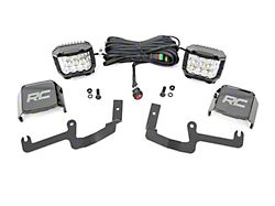 Rough Country 3-Inch Osram Wide Angle Series LED Ditch Light Kit (19-24 Silverado 1500)