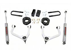 Rough Country 3.50-Inch Forged Upper Control Arm Suspension Lift Kit with Strut Spacers and Premium N3 Shocks (19-25 4.3L, 5.3L, 6.2L Silverado 1500 w/ Rear Composite Mono-Leaf Springs, Excluding Trail Boss & ZR2)