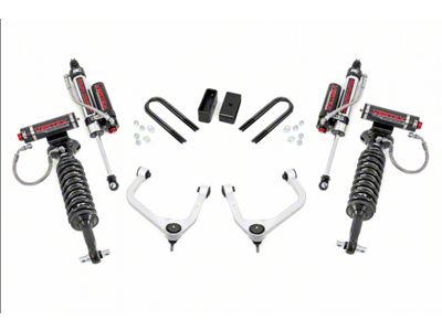 Rough Country Suspension 3.50-Inch Forged Upper Control Arm Suspension Lift Kit with Vertex Adjustable Coil-Overs and Vertex Shocks (19-25 4.3L, 5.3L, 6.2L Silverado 1500 w/ Rear Composite Mono-Leaf Springs, Excluding Trail Boss & ZR2)
