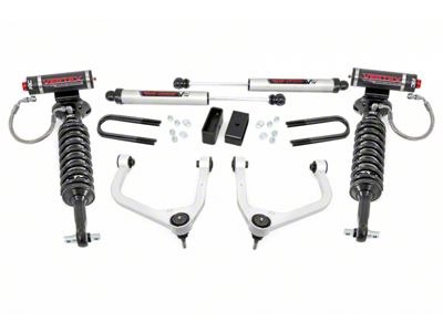 Rough Country Suspension 3.50-Inch Forged Upper Control Arm Suspension Lift Kit with Vertex Adjustable Coil-Overs and V2 Monotube Shocks (19-25 4.3L, 5.3L, 6.2L Silverado 1500 w/ Rear Composite Mono-Leaf Springs, Excluding Trail Boss & ZR2)