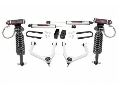Rough Country 3.50-Inch Forged Upper Control Arm Suspension Lift Kit with Vertex Adjustable Coil-Overs and V2 Monotube Shocks (19-24 4.3L, 5.3L, 6.2L Silverado 1500 w/ Rear Composite Mono-Leaf Springs, Excluding Trail Boss & ZR2)