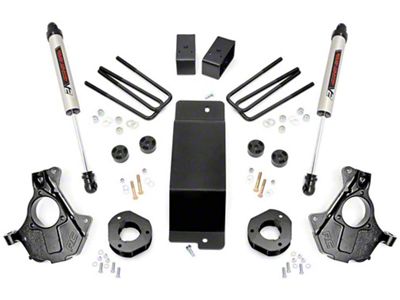 Rough Country 3.50-Inch Knuckle Suspension Lift Kit with V2 Monotube Shocks (14-18 4WD Silverado 1500 w/ Stock Cast Steel Control Arms)
