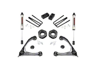 Rough Country 3.50-Inch Upper Control Arm Suspension Lift Kit with V2 Monotube Shocks (07-18 Silverado 1500)